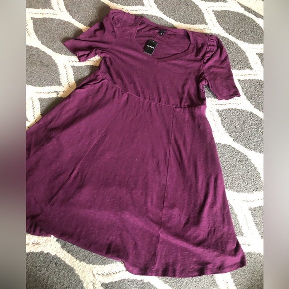 NWT Torrid Mini Slub Puff Sleeve Skater Dress - size 00 - Picture 12 of 13